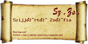 Szijjártó Zsófia névjegykártya
