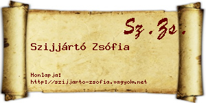 Szijjártó Zsófia névjegykártya