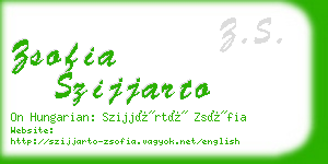 zsofia szijjarto business card